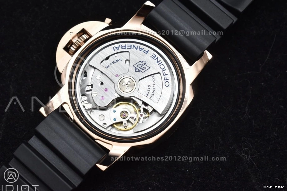 on Best Dial Black P 992 PAM2164 Strap 42mm Submersible Edition Black Rubber VSF WrinkleFree 0211